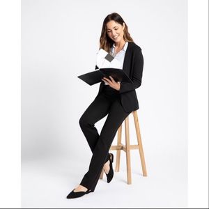 Betabrand Straight Leg Classic Yoga Dress Pants